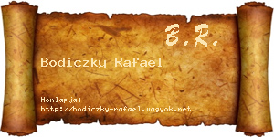 Bodiczky Rafael névjegykártya